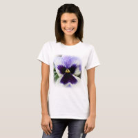 deep purple on white pansy