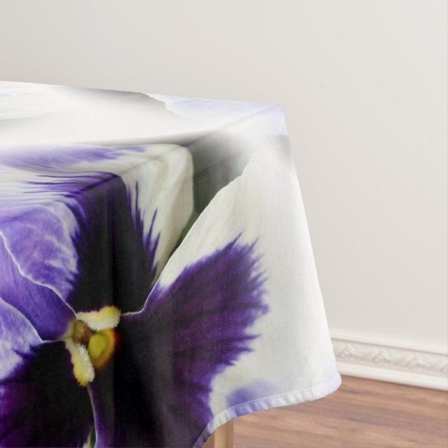 deep purple on white pansy tablecloth (In Situ)