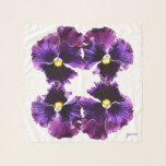 Deep Purple Pansies Square Chiffon Scarf<br><div class="desc">Deep Purple Pansies (Viola x wittrockiana 'Frizzle Sizzle Burgundy') Square Chiffon Scarf.  Design by Claudine Boerner 2019,  All Rights Reserved.</div>