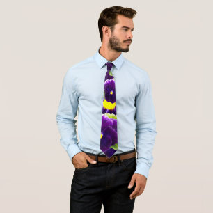 Deep Purple Pansies, Tie