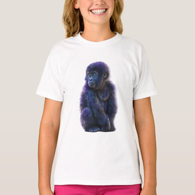 Deep Purple Primate Portrait T-Shirt (Front)