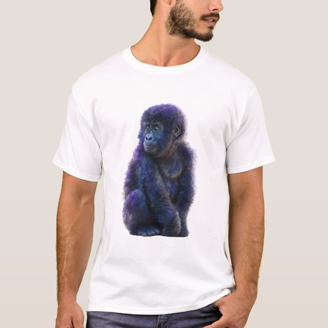 Deep Purple Primate Portrait T-Shirt (Front)
