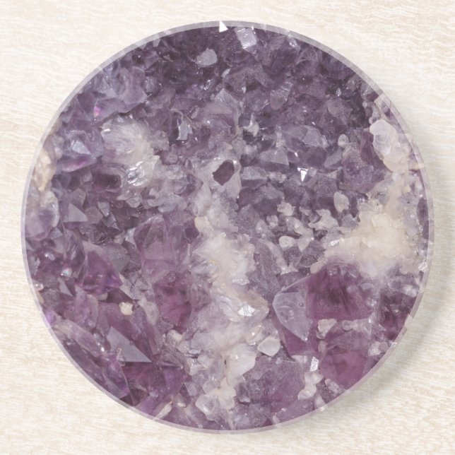 Deep Purple Quartz Crystal Coaster (Front)