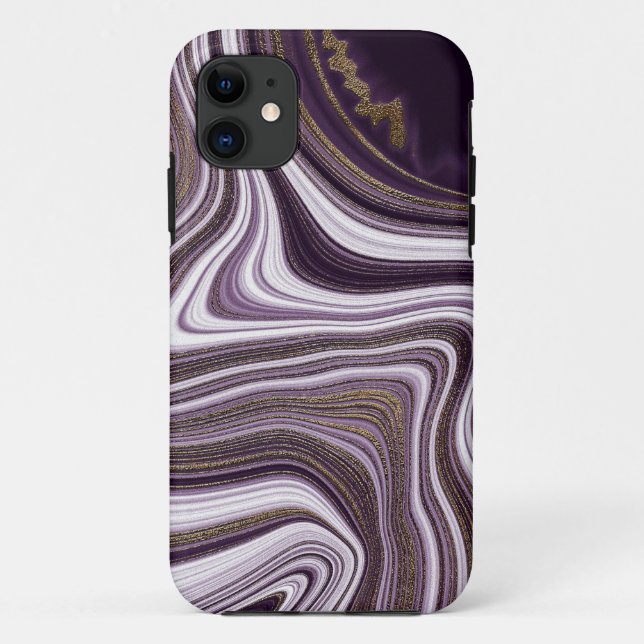 DEEP PURPLE RADIATING ELEGANCE IPHONE CASE (Back)