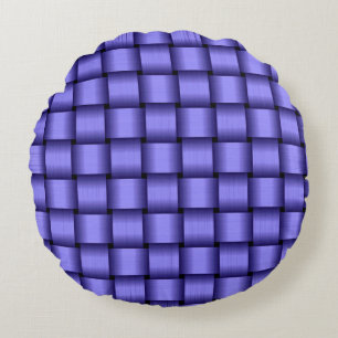 Deep Purple Ribbon Round Cushion