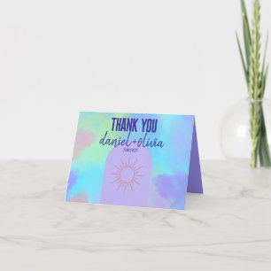 Deep Purple Soft Wedding Thank You Card