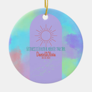 Deep Purple Soft Weeding Stuff Ceramic Tree Decoration