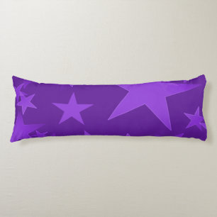 Deep Purple Star Body Pillow