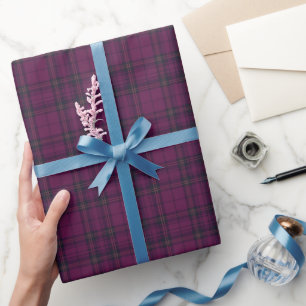 Deep Purple Tartan Plaid Wrapping Paper