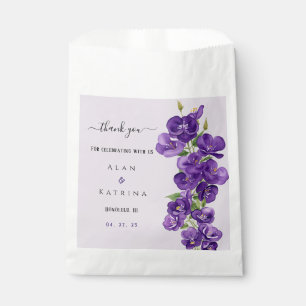 Deep Purple Violets Favour Bags