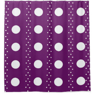 Deep Purple & White Polka Dot Shower Curtain – Mod