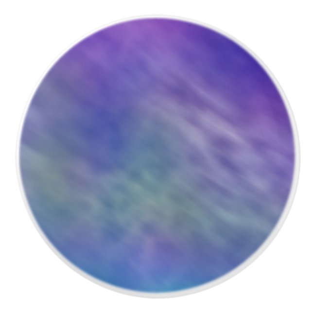 Deep Rainbow Coloured Sky Background Ceramic Knob (Front)