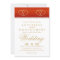 Deep Red and Gold Hearts - Invitation