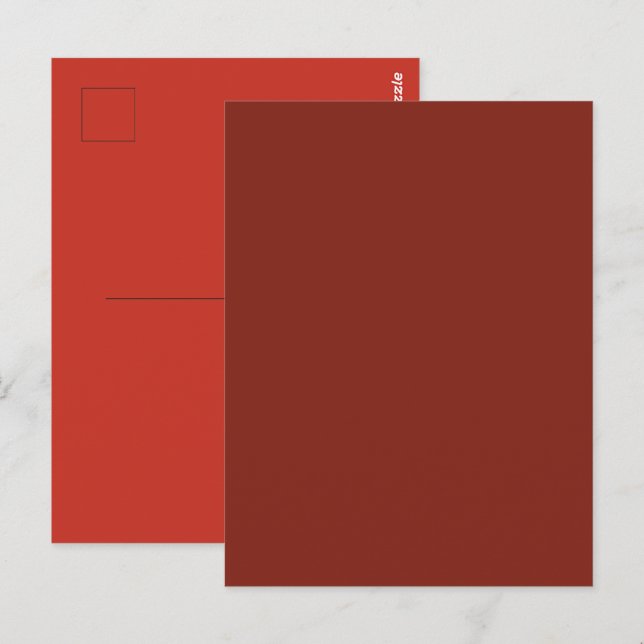 Deep Red Autumn Fall Season Solid Colour Postcard (Front/Back)