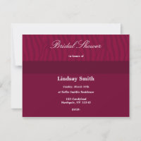 Deep Red Bridal Shower Invitation