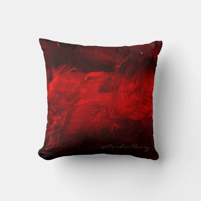 Deep Red Decorative Pillow (Front)