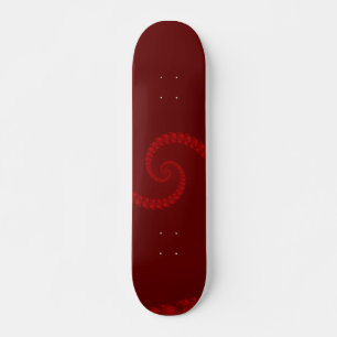 Deep Red Double Spiral Skateboard