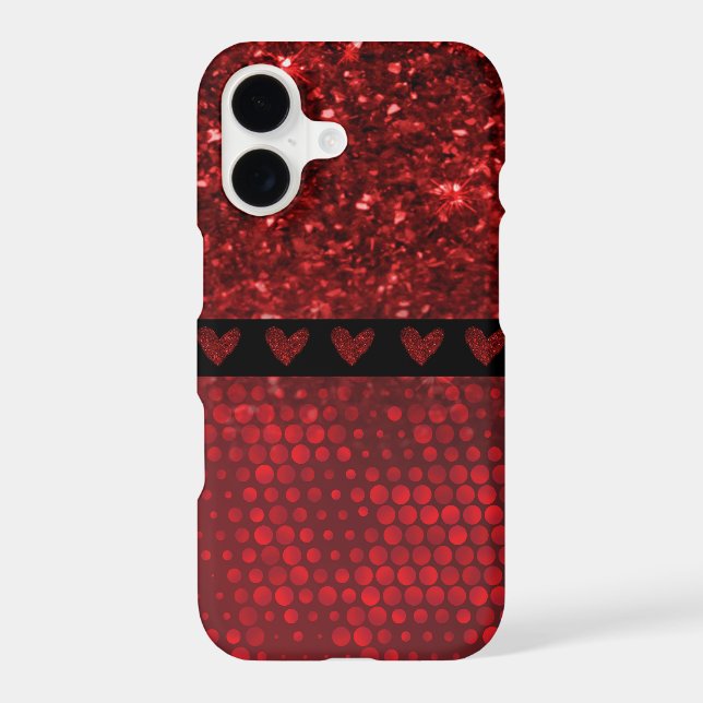 Deep Red Faux Glitter Lights (Back)