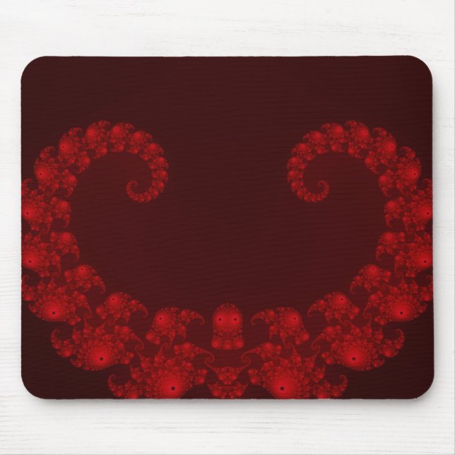 Deep Red Heart Mousepad (Front)