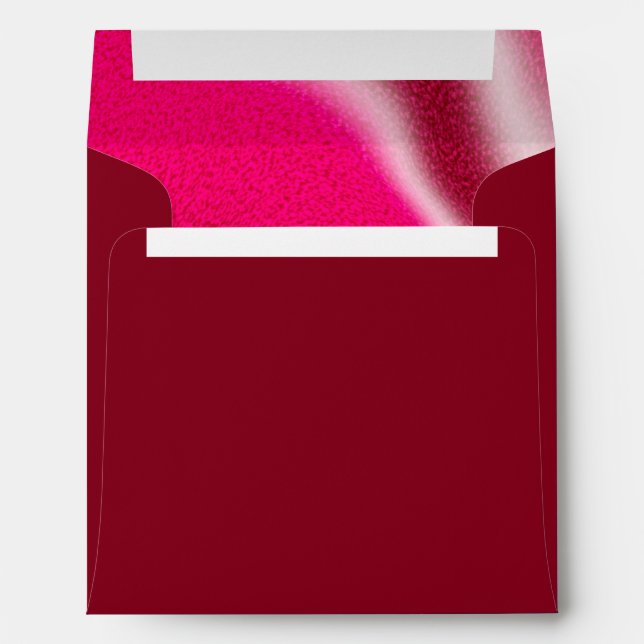Deep Red | Inside Modern Candy Cane Christmas Envelope (Back (Bottom))