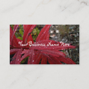 Deep Red Leaves Business Card