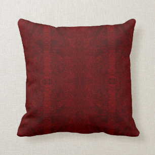 Deep Red Lines Throw Pillow