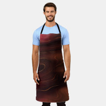 Deep Red Marble Aprons