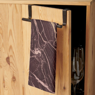 Deep Red Marble Refined Modern Aesthetic Tea Towel