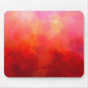 Deep Red Orange Yellow Watercolor Background Mouse Pad