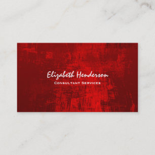 Deep Red Painted Texture Abstract Background Business Card