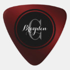 Deep Red Personalised Guitar Pick