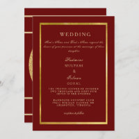 Deep Red Regal Gold Wedding