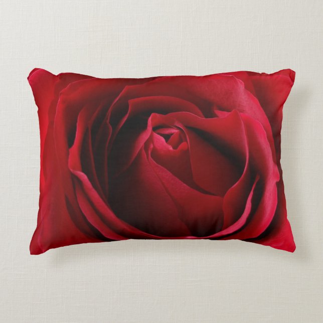 deep red rose decorative cushion (Front)