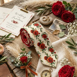 Deep Red Rose Floral Tie<br><div class="desc">Elegant necktie with large, deep red roses and soft pink accents on a creamy off-white background. The floral pattern has a romantic, vintage feel while remaining refined and wearable. It’s a great choice for weddings, formal events, or anyone who wants a bold yet classy floral tie that stands out in...</div>