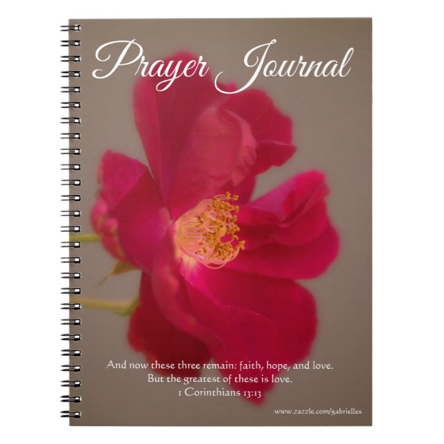 Deep Red Rose Prayer Journal (Front)