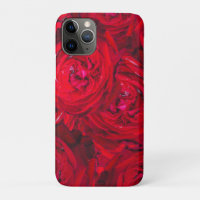 Deep red roses pattern