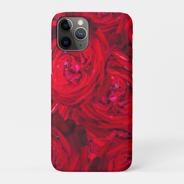 Deep red roses pattern  Case-Mate iPhone case (Back)