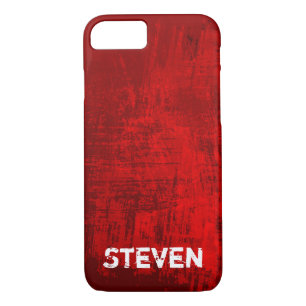 Deep Red Rustic Texture Abstract Background Case-Mate iPhone Case