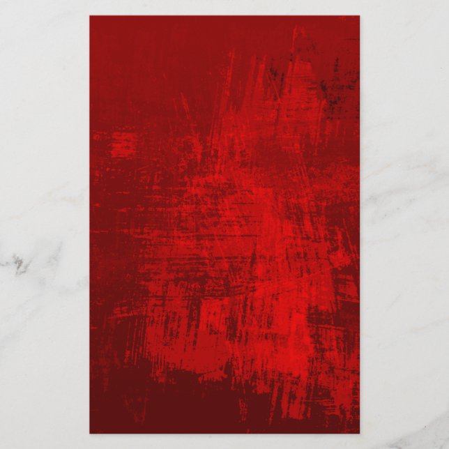 Deep Red Rustic Texture Abstract Background Stationery (Front)