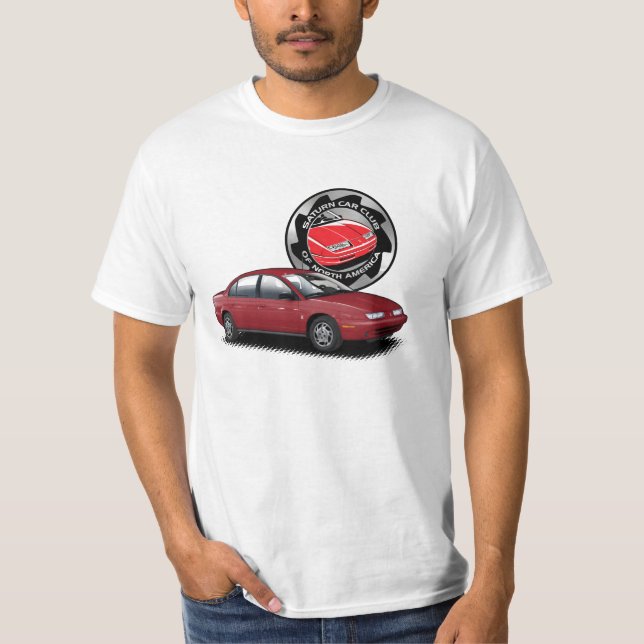 Deep red Saturn SL2 SCCNA t-shirt (Front)