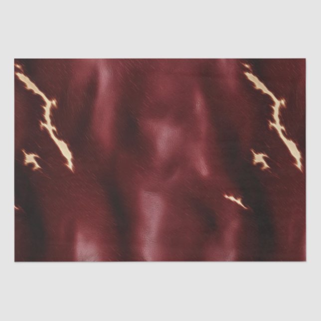 Deep Red Southwest Cowhide Tissue Paper (Front)