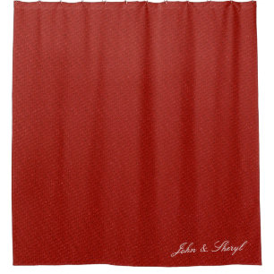 Deep Red Textured Shower Curtain