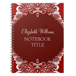 Deep Red Tribal Batik Notebook