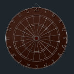 Deep Rich Brown Solid Colour Dartboard<br><div class="desc">This custom stylish product in rich deep chocolate brown colour background for yourself or as a gift sure to make an impression in all occasions. Click on the "Customise it!" button or link to reveal tools to customise this product if you wish using a text editor and an image loader....</div>