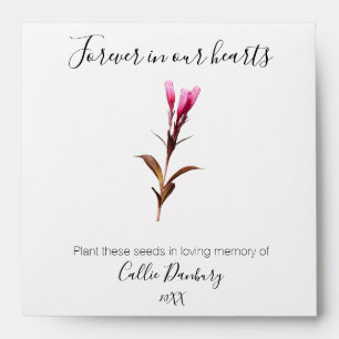 Deep Rich Florals Memorial Seed Packet Envelope