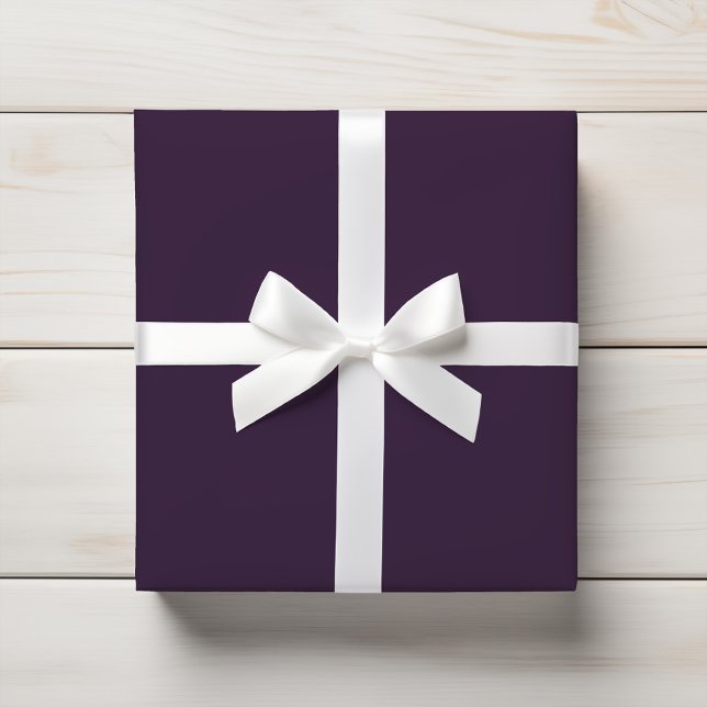 Deep Rich Plum Purple Solid Colour Wrapping Paper (Creator Uploaded)