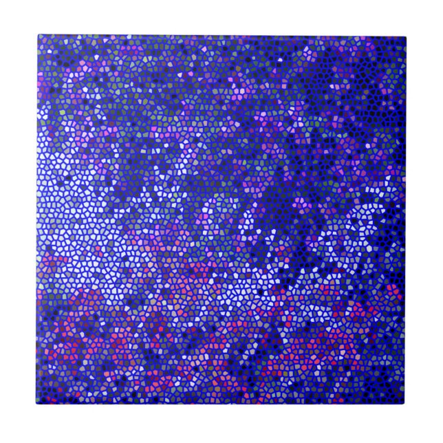 DEEP RICH PURPLE, BLUE, PINK, TINY DOTS TILE (Front)