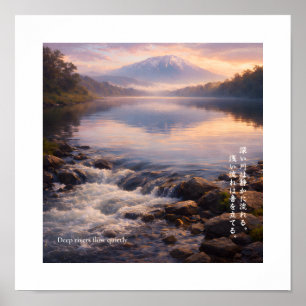 Deep rivers flow quietly – Nature Wisdom Print