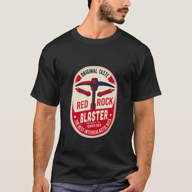 Deep Rock Galactic Red Rock Blaster Beer T-Shirt (Front)