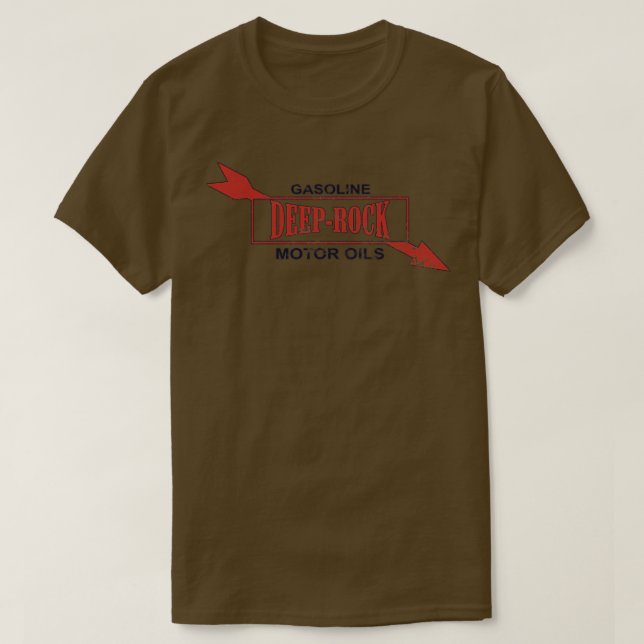 Deep Rock Gasoline Motor Oil distressed T-Shirt (Design Front)